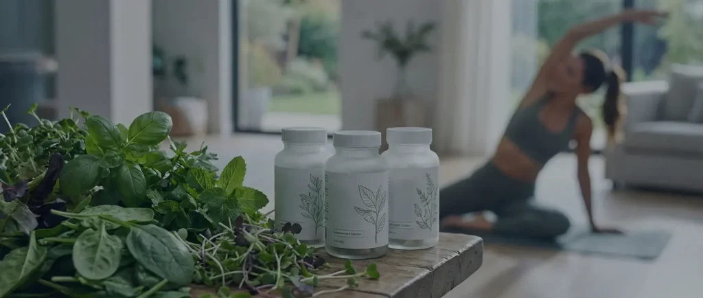 Functional longevity supplements with fresh greens for metabolic health